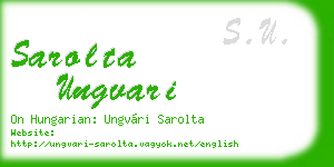 sarolta ungvari business card