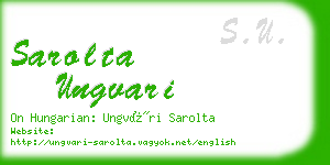 sarolta ungvari business card